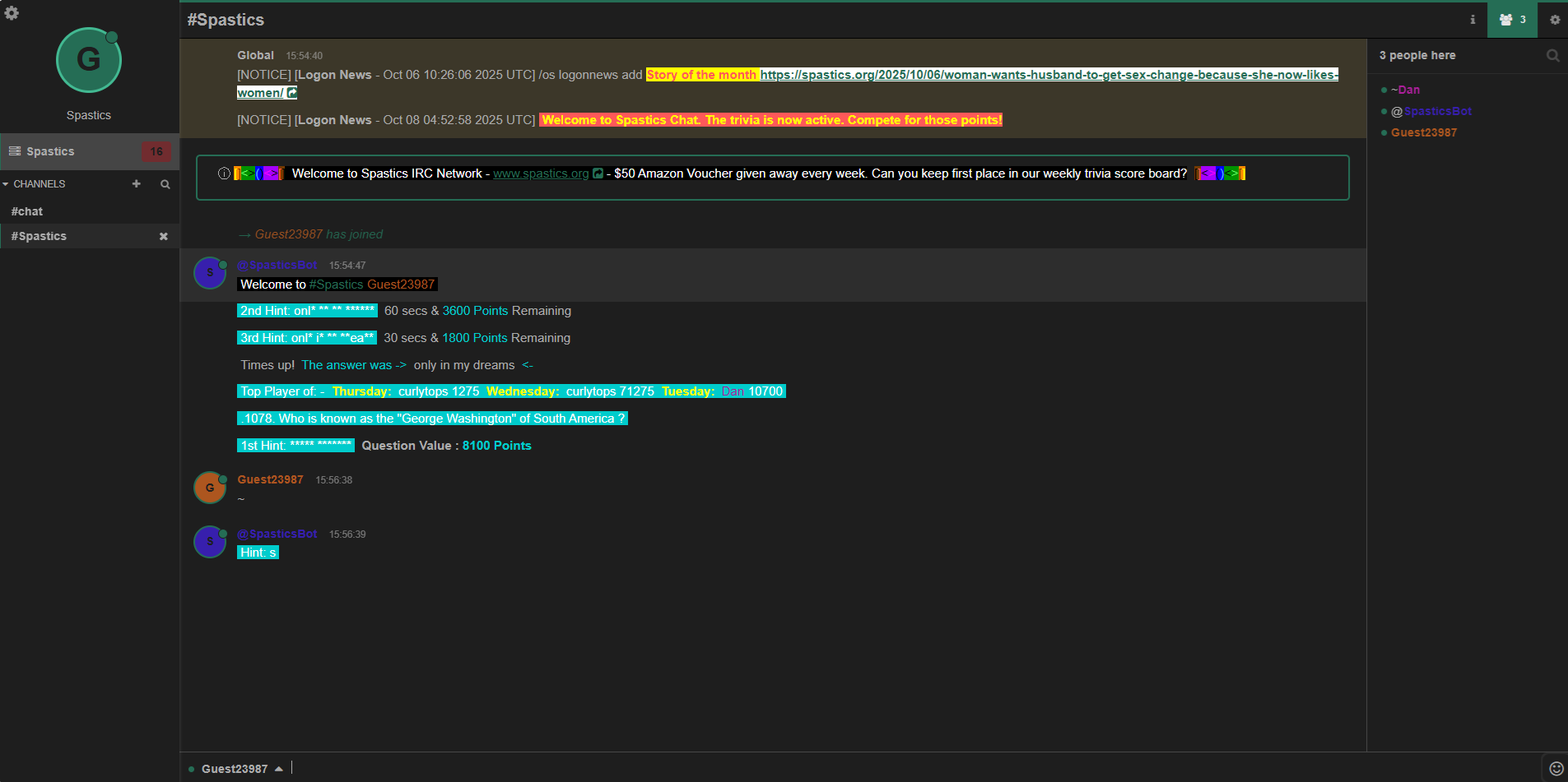 Win Amazon Vouchers In Spastics Trivia
