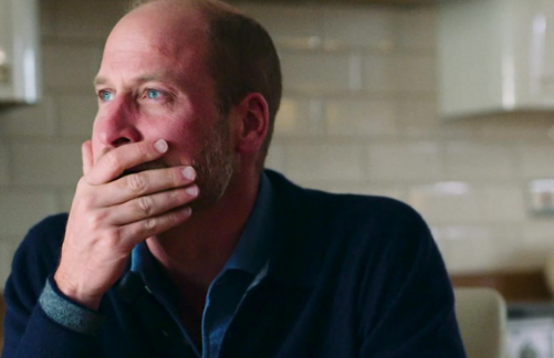 William visibly moved as widow tells of husband’s suicide